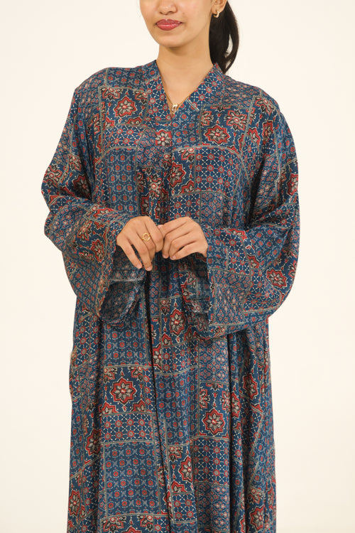 Indigo Printed Muslin top