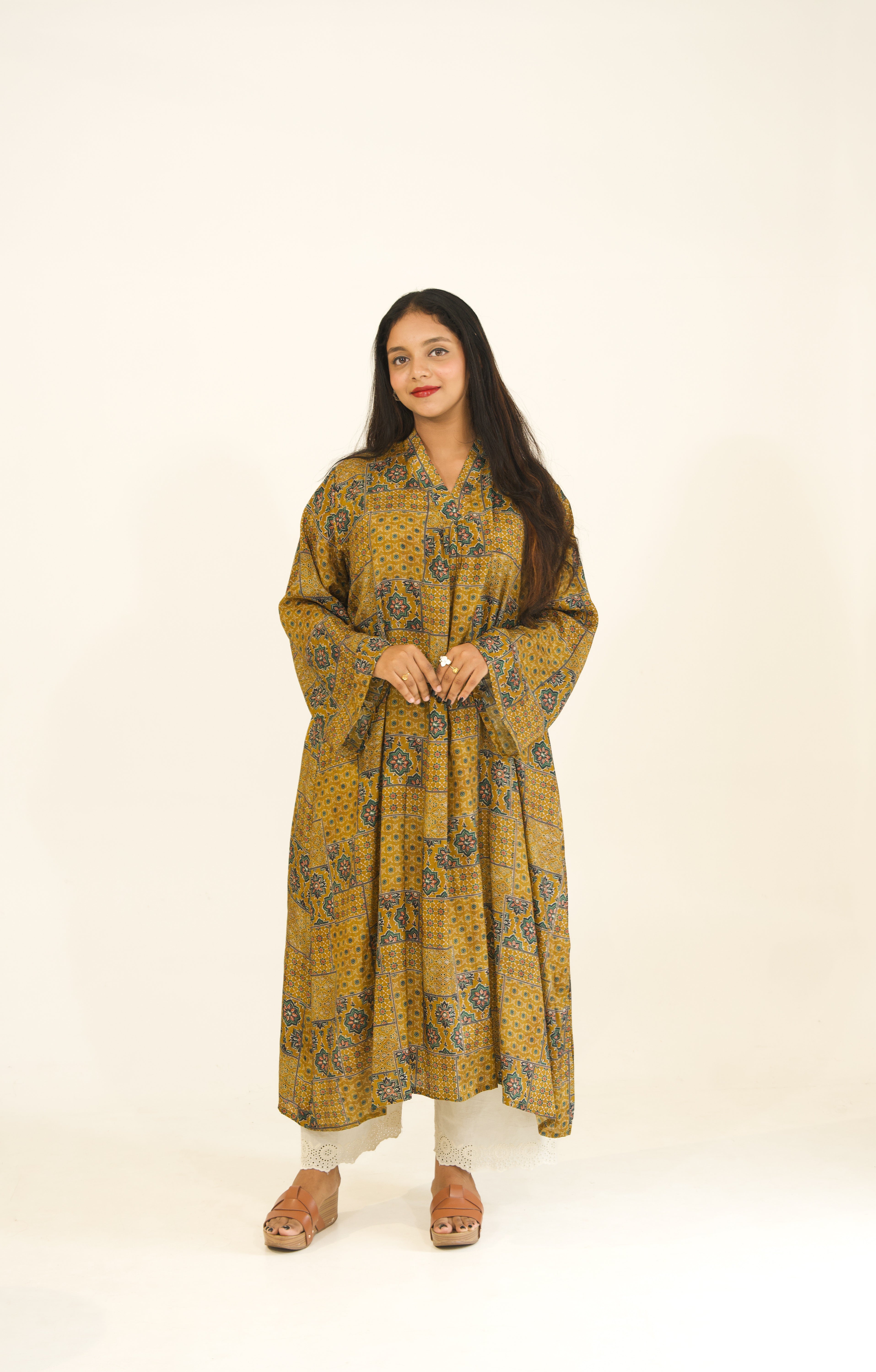 Mustard Bloom Muslin top