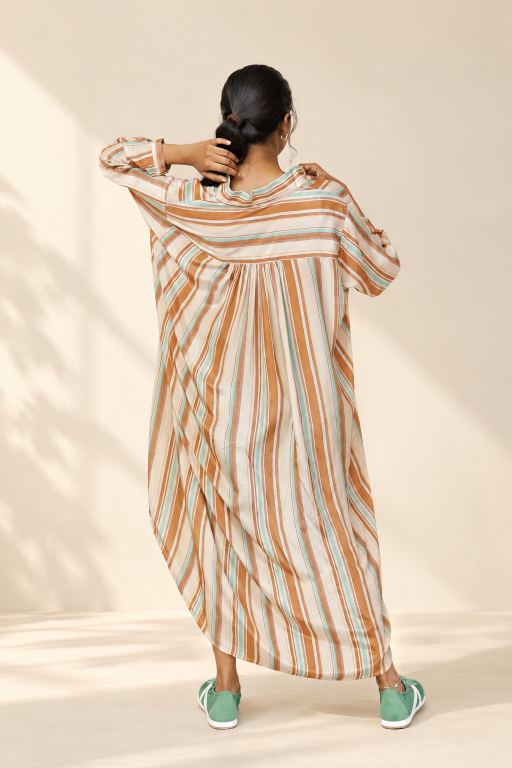 Crape Silk Striped Free-Size Top
