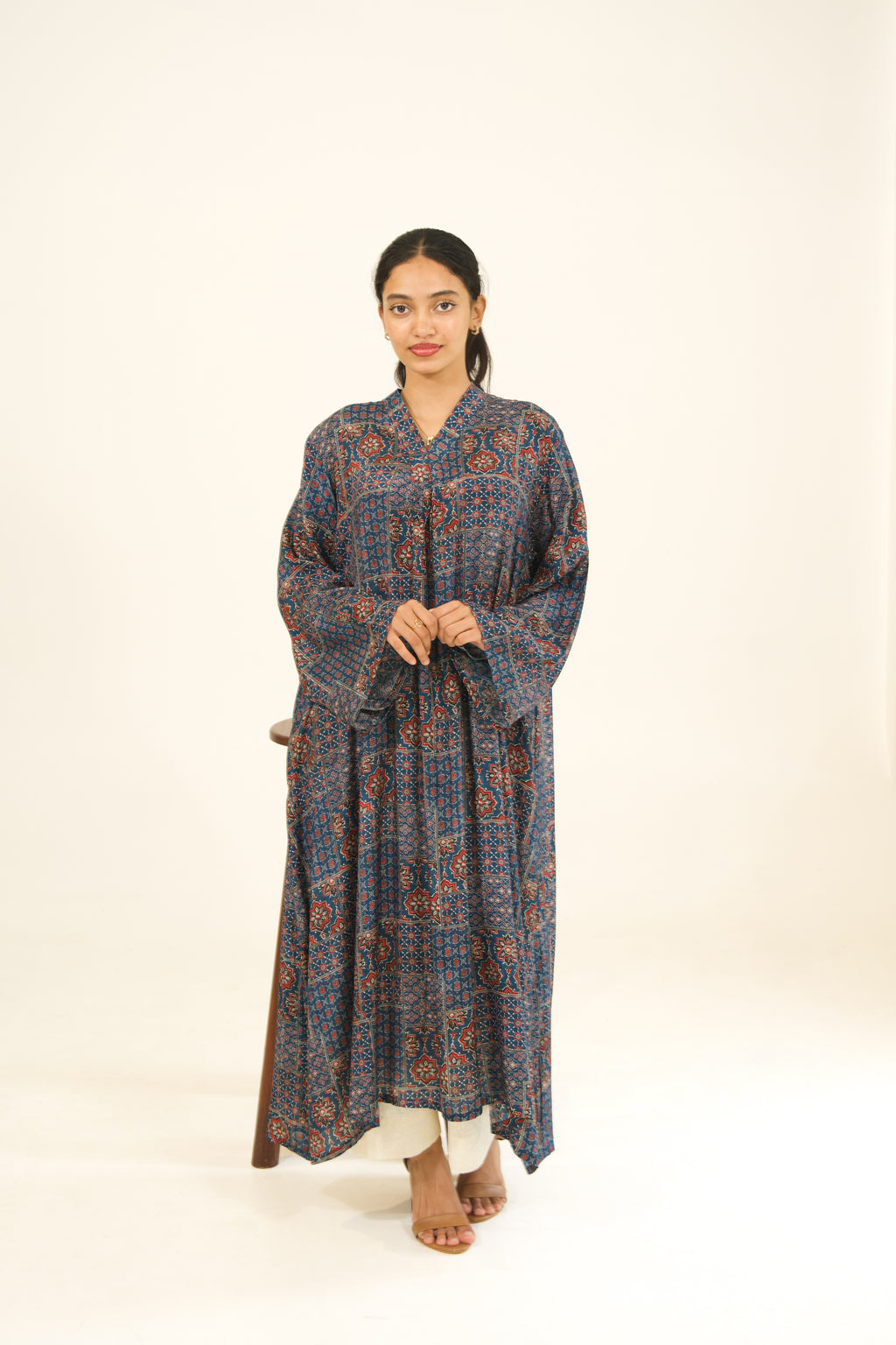 Indigo Printed Muslin top