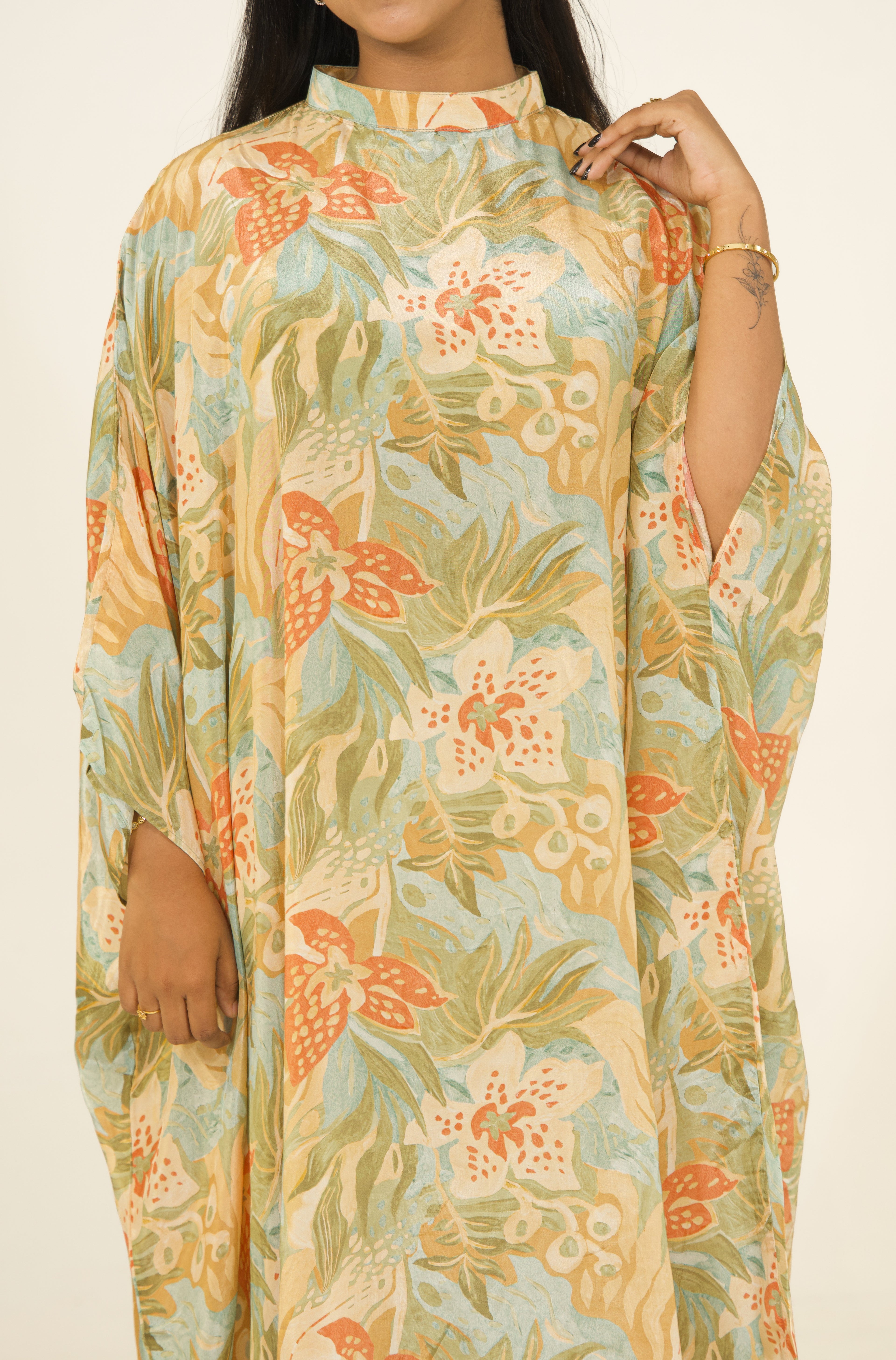 Willow Floral Draped Kaftan