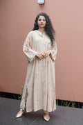 Ivory Beige Floral Embroidered Top