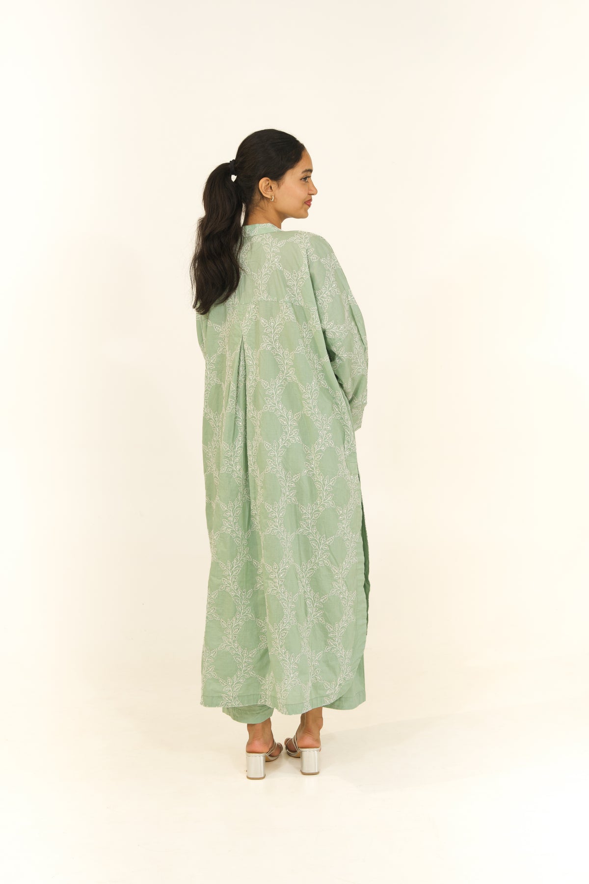 Cotton Embroidered Free-Size Co-ord Set