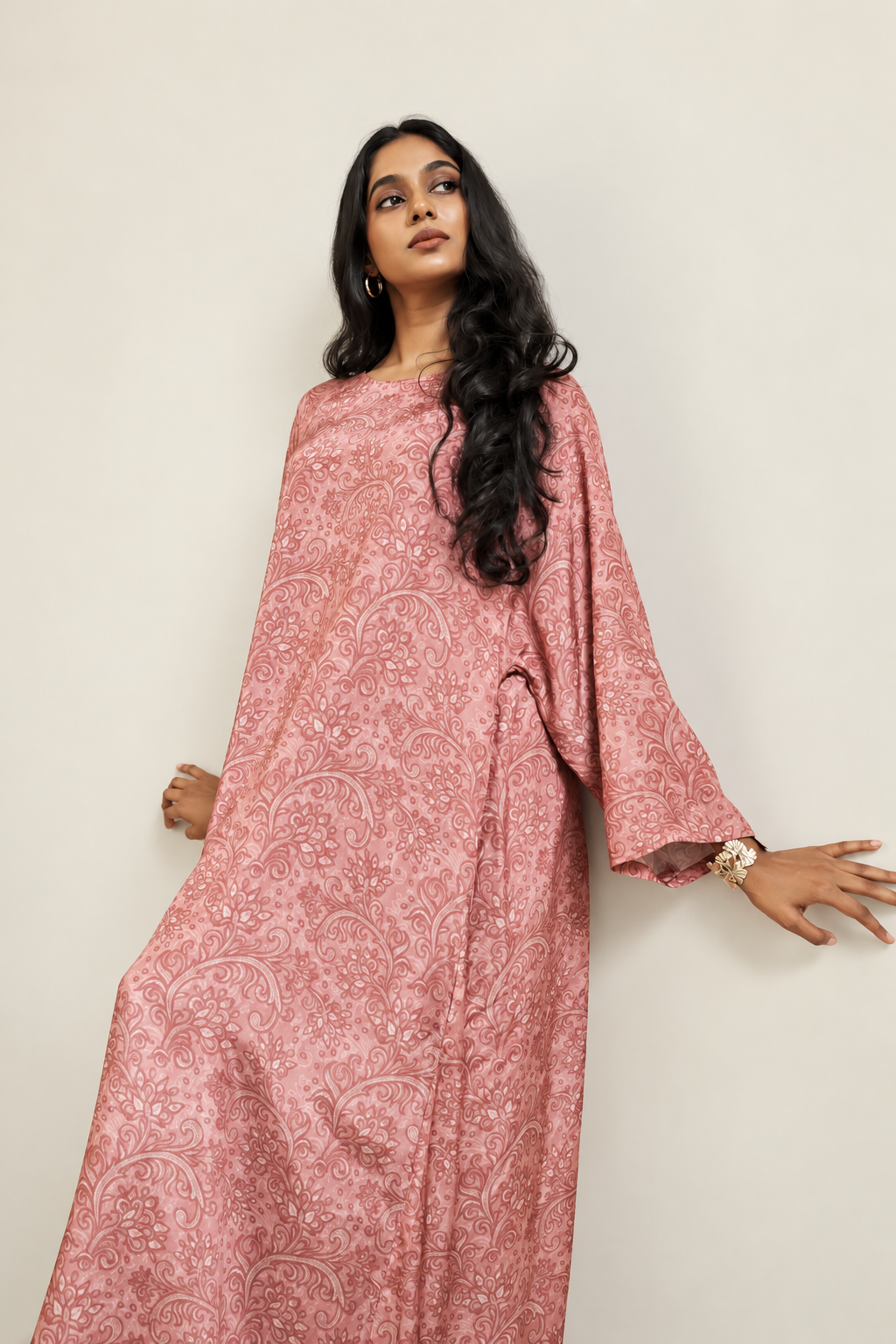 Muslin Printed blush pink Co-Ord Set