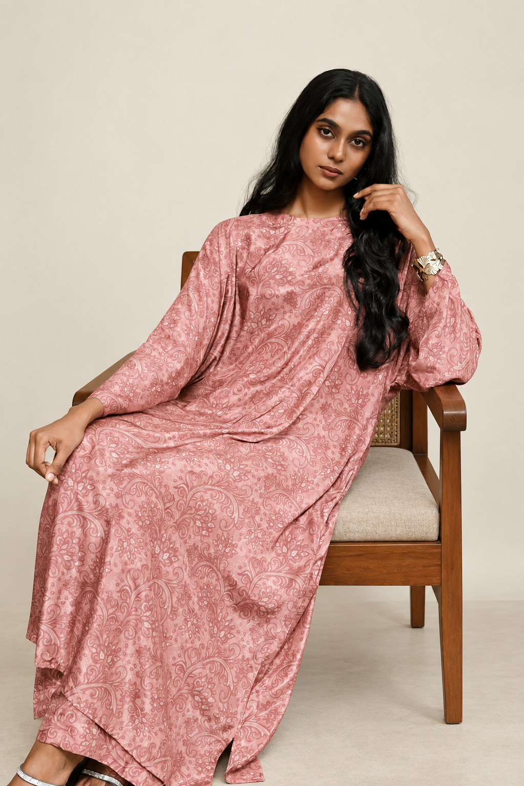 Muslin Printed blush pink Co-Ord Set